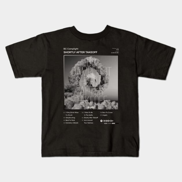 BC Camplight - Shortly After Takeoff Tracklist Album Kids T-Shirt by 80sRetro